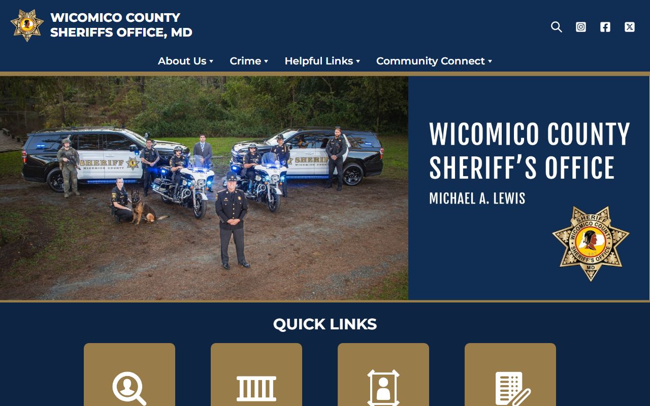 Wicomico County Sheriff's Office website for recent arrests in Wicomico County Maryland